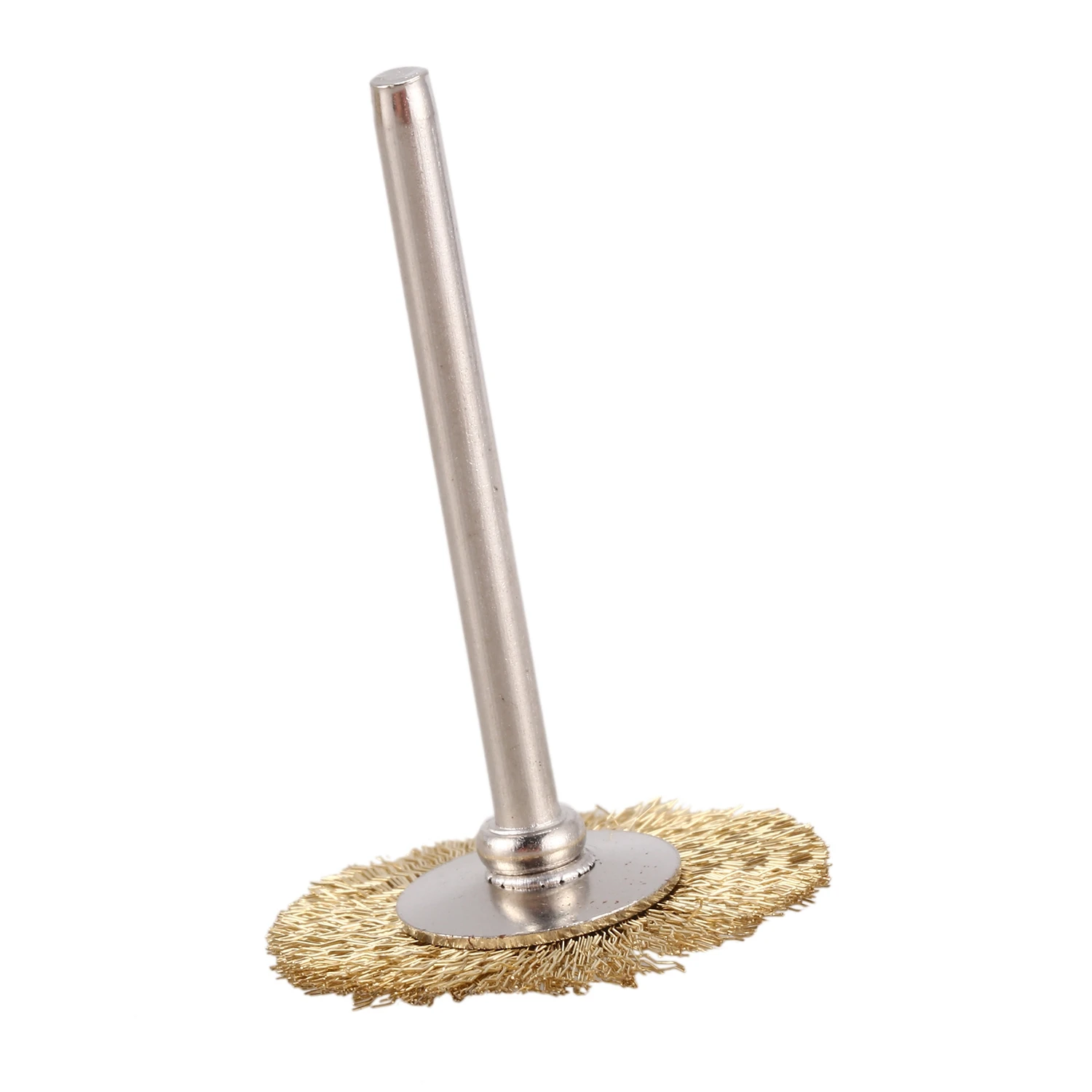 

N96R 10 X Brass Wire Brush Round Brushes Disc Brush Pot Brush For Dremel 25MM