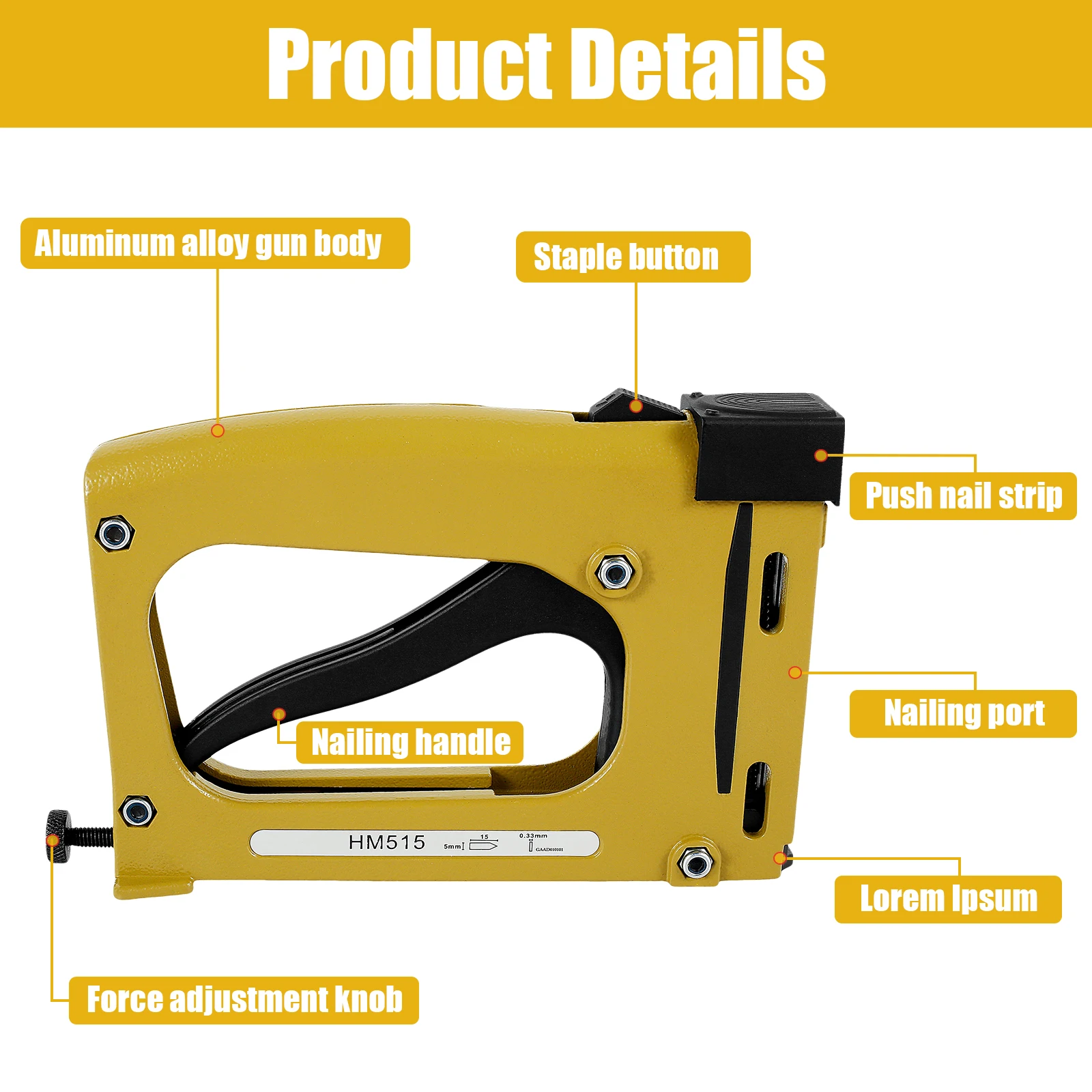 Picture Frame Gun Nailer With 1000pcs Nails Manual Flex Point Tacker Framing Pin Stapler Lightweight Point Nail Tacker Hot sale