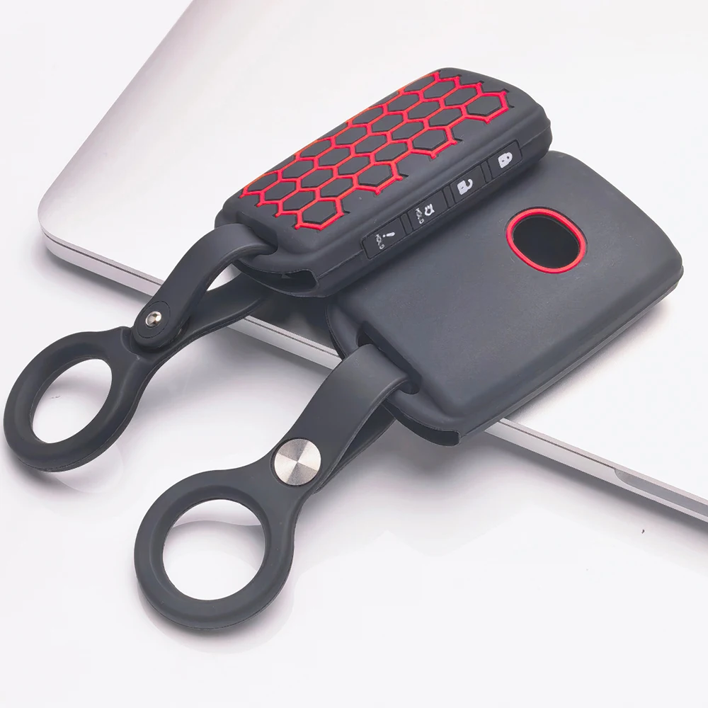 Silicone Car Key Fob Cover For Mazda 3 6 CX 30 CX 5 CX 9 CX 50 CX 70 CX 90 MX 5 Miata with finger holder Car Accessory