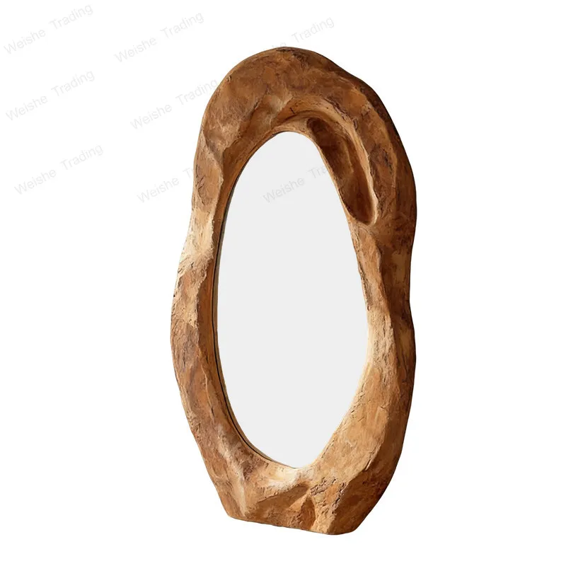 French art full-length mirror landing irregular fitting mirror clothing store fitting mirror special-shaped location