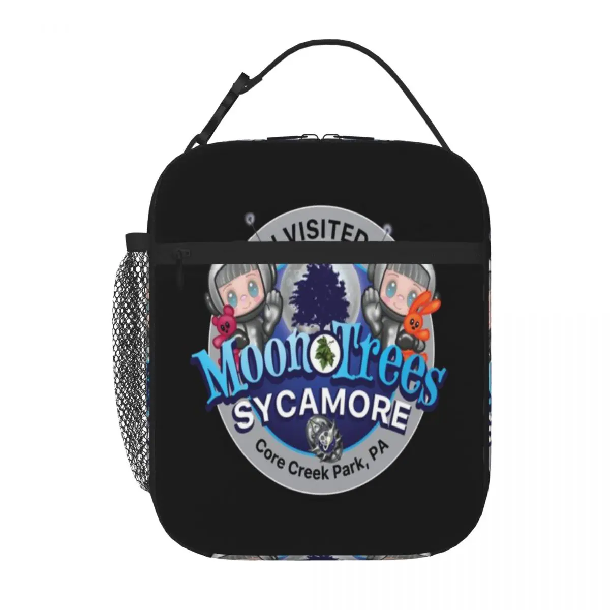Hot Sale Izzy And Dee- Moon Trees Core Creek Park PA Embossed Insulated Lunch Pouch Student Bento Carry Lunch Bag