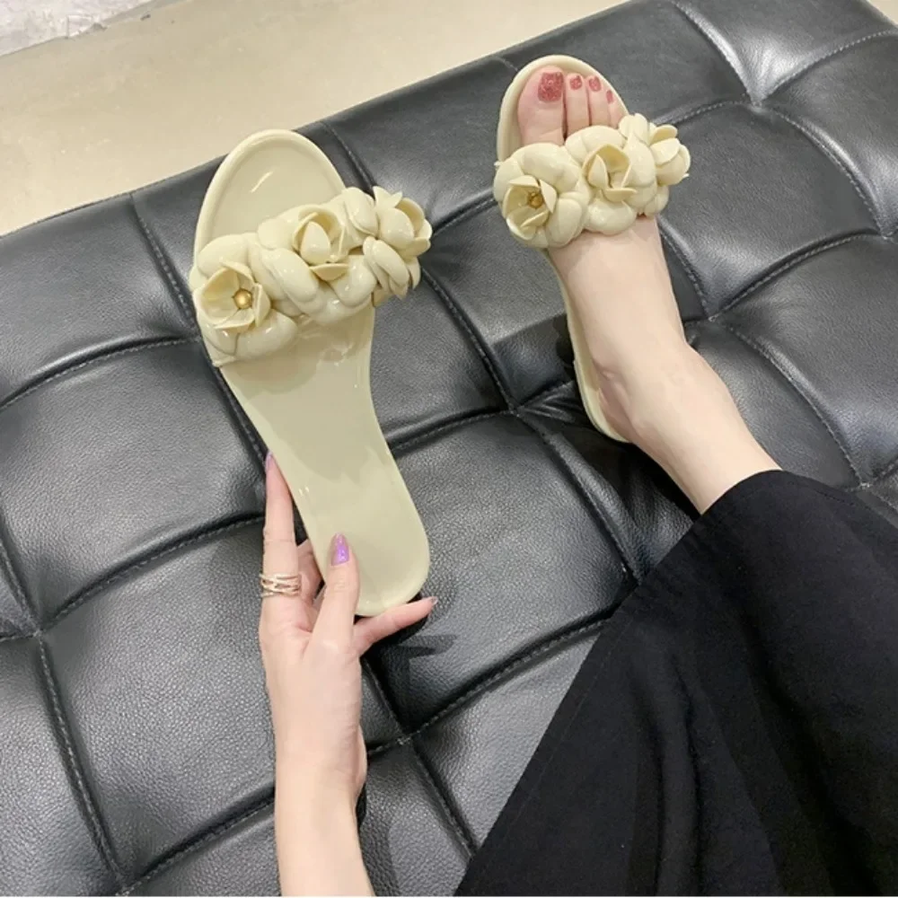 Women Slippers Summer Outside Flat Bottom Slippers Jelly Sandals Women New Beach Women\'s Shoes Sandalias De Mujeres En Oferta