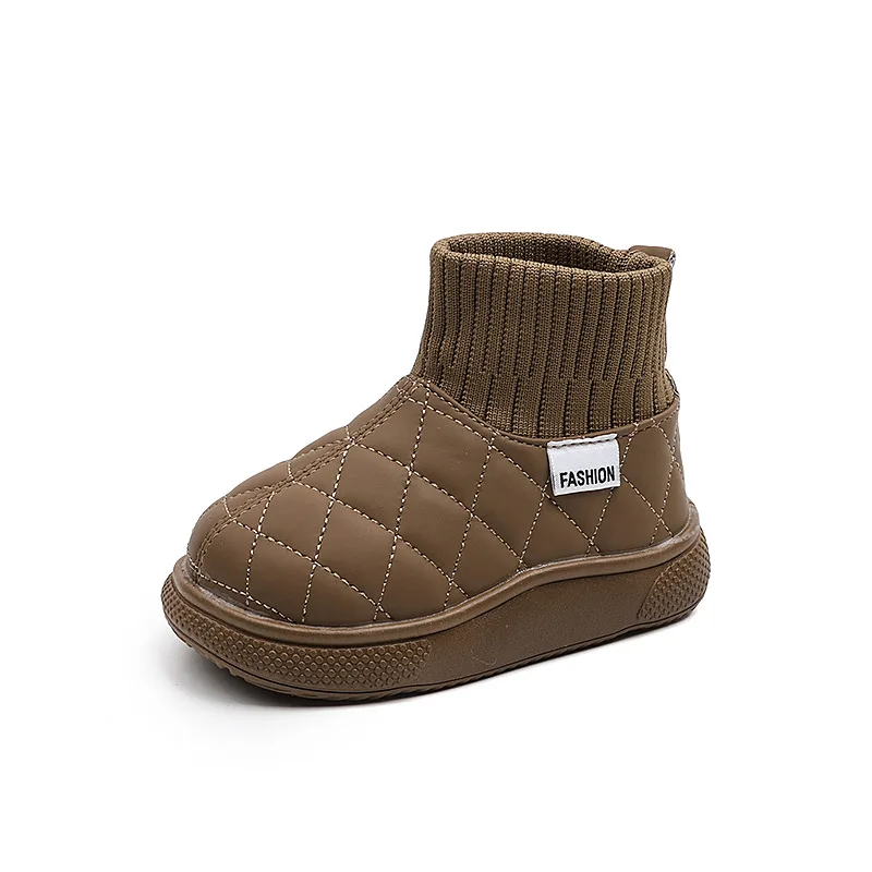 فتاة التمهيد الخريف موضة جديدة أحذية أطفال طويلة المخملية الدافئة القطن حذاء فتاة خفيفة الثلوج التمهيد الصبي الشتاء الأحذية الكاحل Bootтуфlı‰ devoчки #5