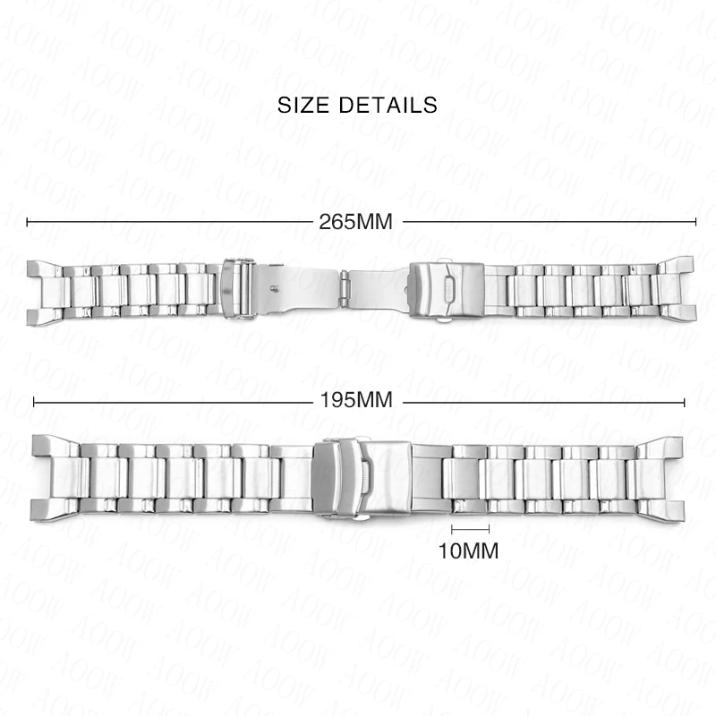 The Heart of Steel for Casio G-Shock GST-W300 /400G/B100 /210 S100D/S110D/W110 Stainless Steel Watchband Metal Watch Accessories