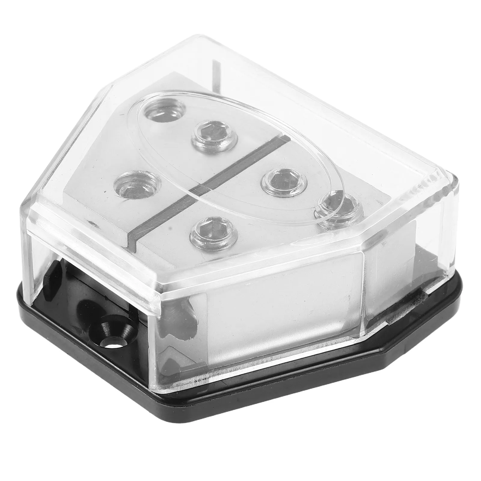 Car Audio Power Distribution Block 6 Way Amplifier Terminal Block 2 Gauge in 4 Gauge Out Car Stereo Power Wire Splitter Auto