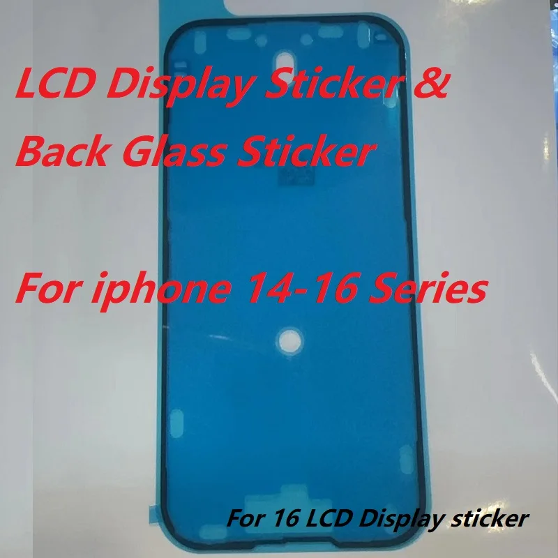 

10 шт. OEM высококачественная наклейка на ЖК-экран и стекло задней крышки, водонепроницаемая для iPhone 14 15 16 Pro Max, клейкая лента, клей