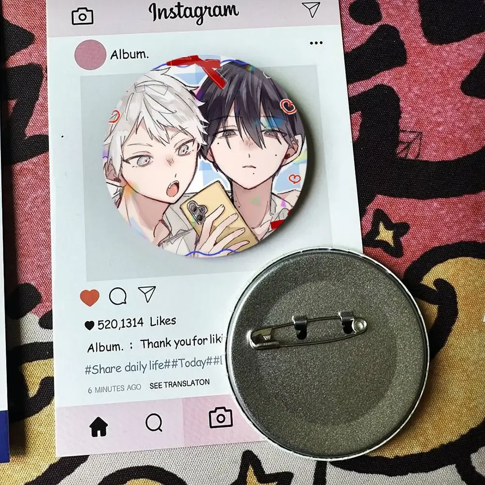Cartoon Style The Summer Hikaru Died Badges 25 32 44 58 75 mm Round Fans Collect Friends Gifts Brooch Souvenir
