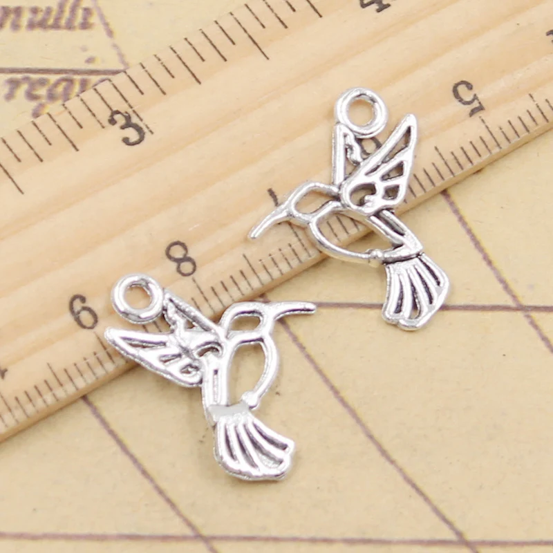 30pcs Charms Magpie Bird 23x17mm Tibetan Silver Color Pendants Antique Jewelry Making DIY Handmade Craft