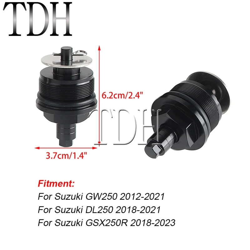 Motorcycle Front Bolts Shock Absorber Preload For Suzuki GW250 12-21 DL250 18-21 GSX250R 18-23 Adjusters Screw Fork Cover Cap - Image 6