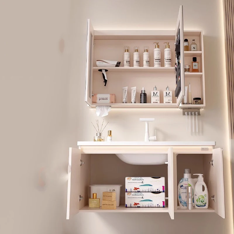 Organizer Display Cupboard Storage Accessories Mirror Wall Toilet Partitions Bathroom Cabinet Paper Gabinete Home Furniture