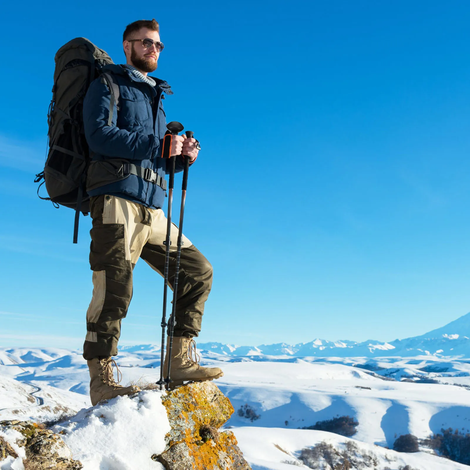 

1Pcs Trekking Pole Head Cover Lightweight Aluminum Durable Outdoor Hiking Compass Tool Universal Trekking Pole Head Cover