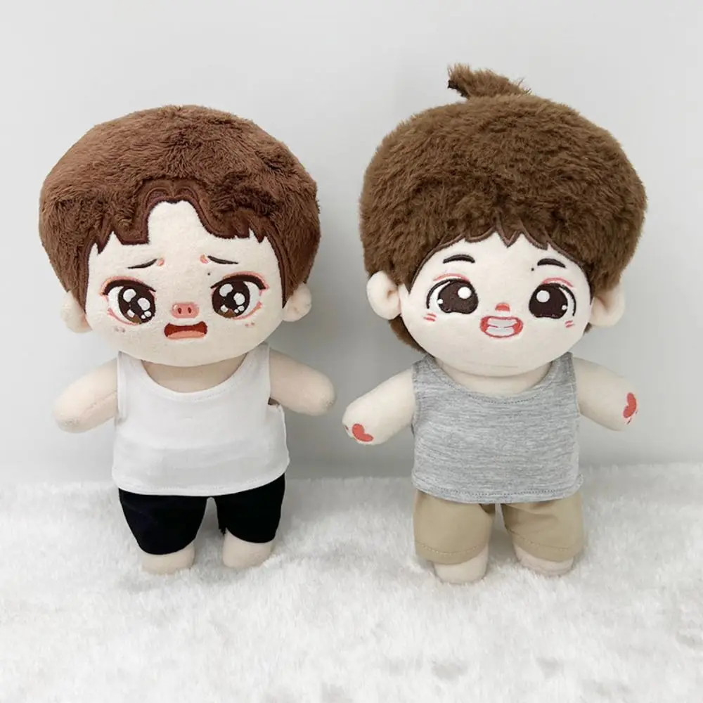 Vest Doll Clothes for 10/15/20cm Idol Doll Casual Tank Top Idol Doll Plush Clothing Accessories Cute Solid Color