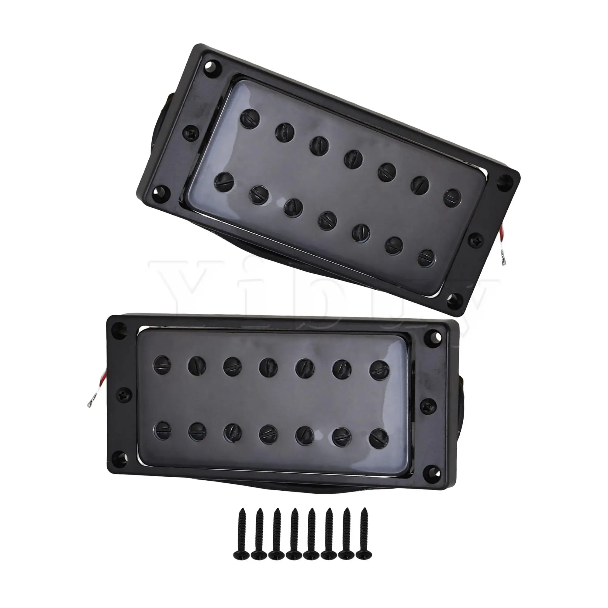 Yibuy Black Guitar Pickup for 7 String 8.8K - 17.2K 52 55mm w/ Screwdriver Kit