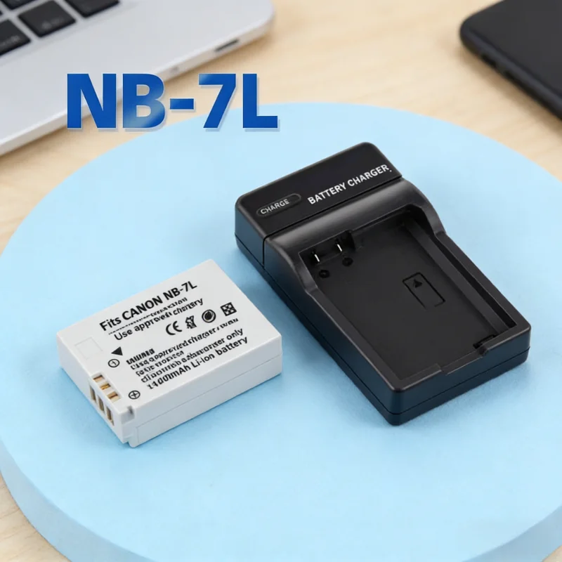 1400mAh High-Capacity NB-7L Rechargeable Battery Kit for Canon PowerShot G10/G11/G12/SX30 IS/SX40 HS Cameras Includes Charger