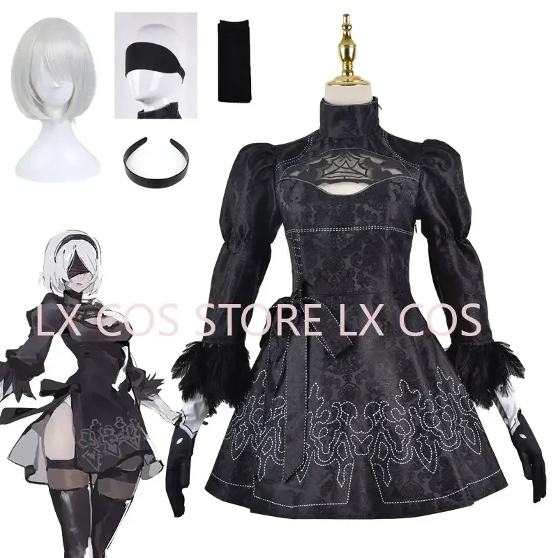 Nier 2b Cosplay Nier Automata Yorha Cosplay Yorha Nr. 2 Type B Kostuum Anime Vrouwen Jurk Fancy Halloween Meisjes Feestkleding