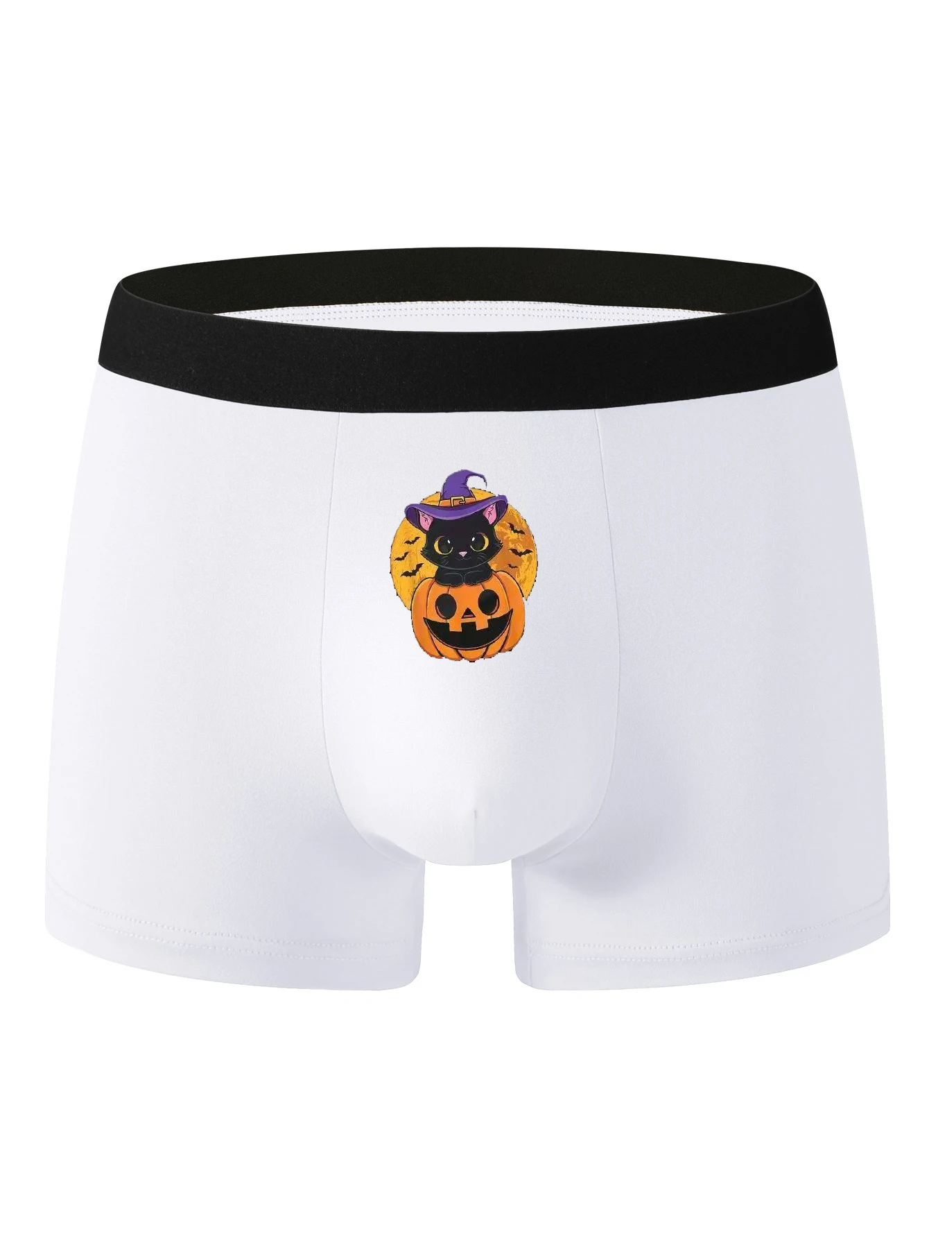 لخريف 2025، ملابس داخلية عصرية ومتعددة الاستخدامات للرجال مع مطبوعات كرتونية سوداء بسيطة