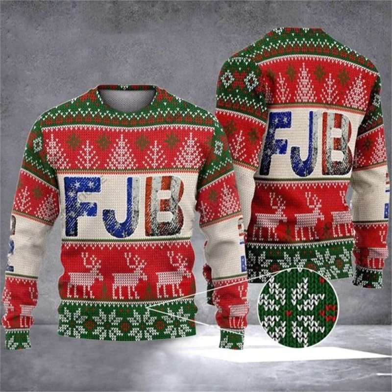 Funny Trump Ugly Christmas Sweater Trend Holiday Xmas Autumn 3D Printed Men Women Sweatshirt Casual Crew Neck Pullover Tracksuit