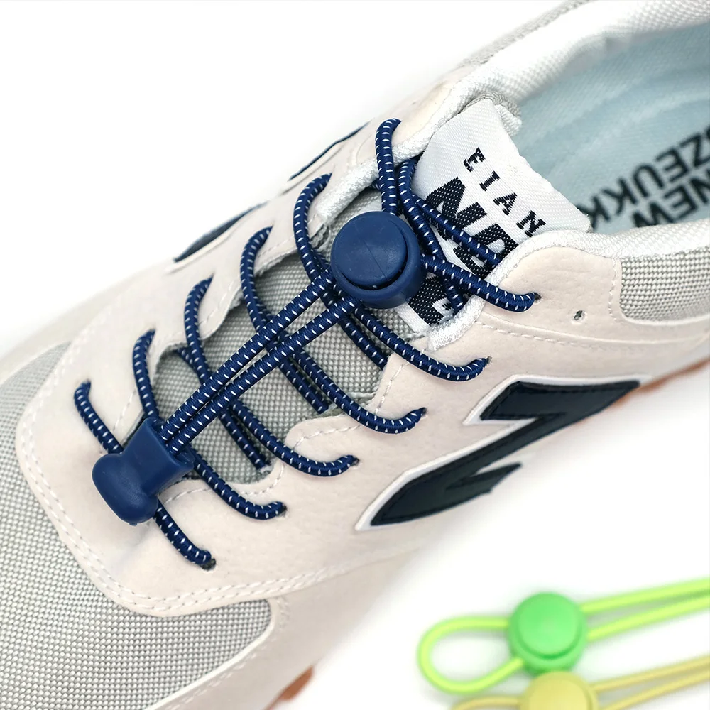 17 Colors Elastic Hiking No Tie Shoe Laces Sneaker Shoelaces Stretching Rubber Round Lock Lazy Quick Shoelace Shoestrings