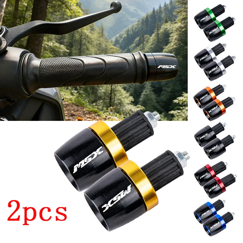 

7/8"22MM Motorcycle Handlebar Grips Handle Bar Cap End Plugs For HONDA Grom 125 MSX125SF 2013-2026 Accessories