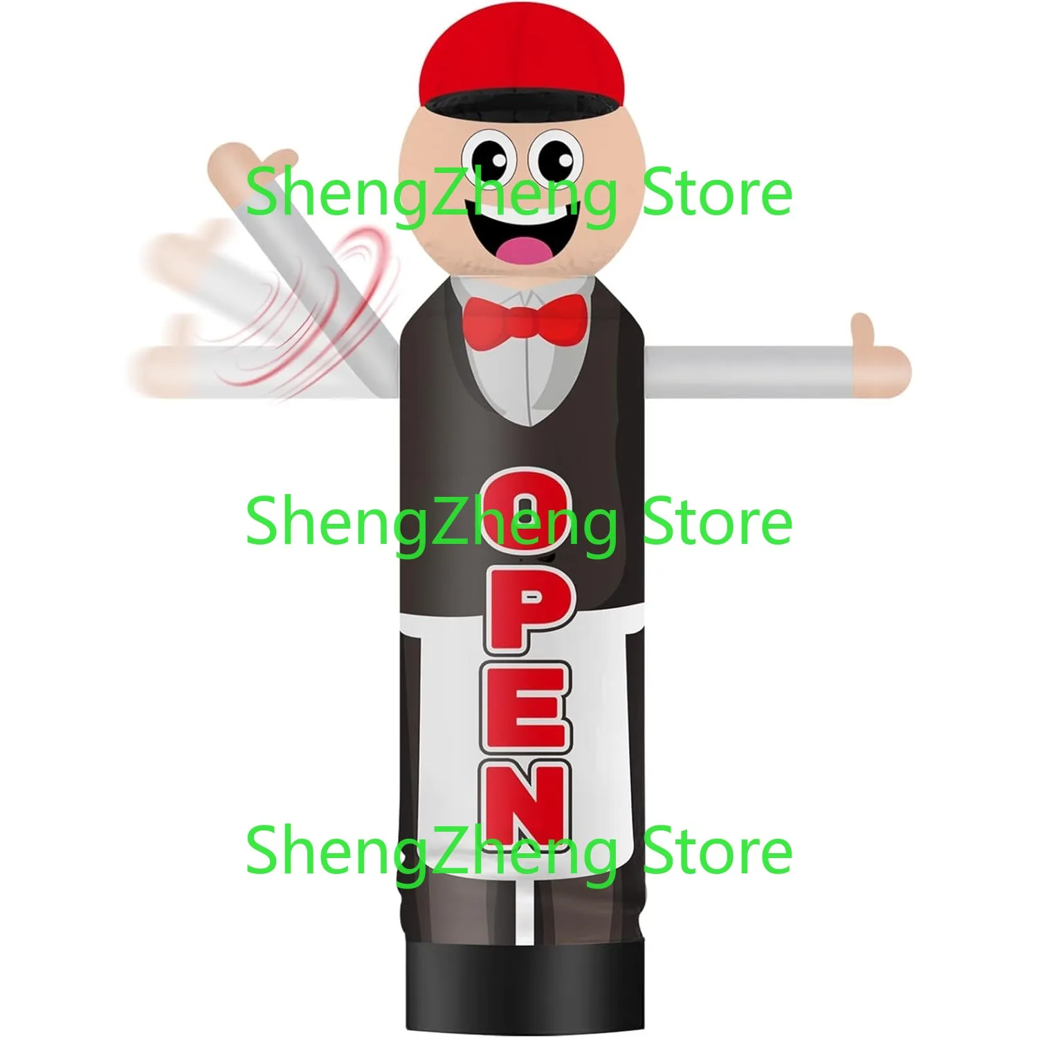 1Pcs 8FT Tall Inflatable Wavers Inflatable Tube Man (18''Diameter)  Outdoor Decoration - Open (Blower Not Included)