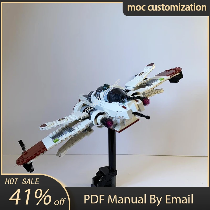 

579 шт. Moc Star Battle модифицированная модель ARC-170 Starfighter, строительные блоки, кирпичи, сделай сам, креативная сборка, развивающая игрушка, подарок для ребенка