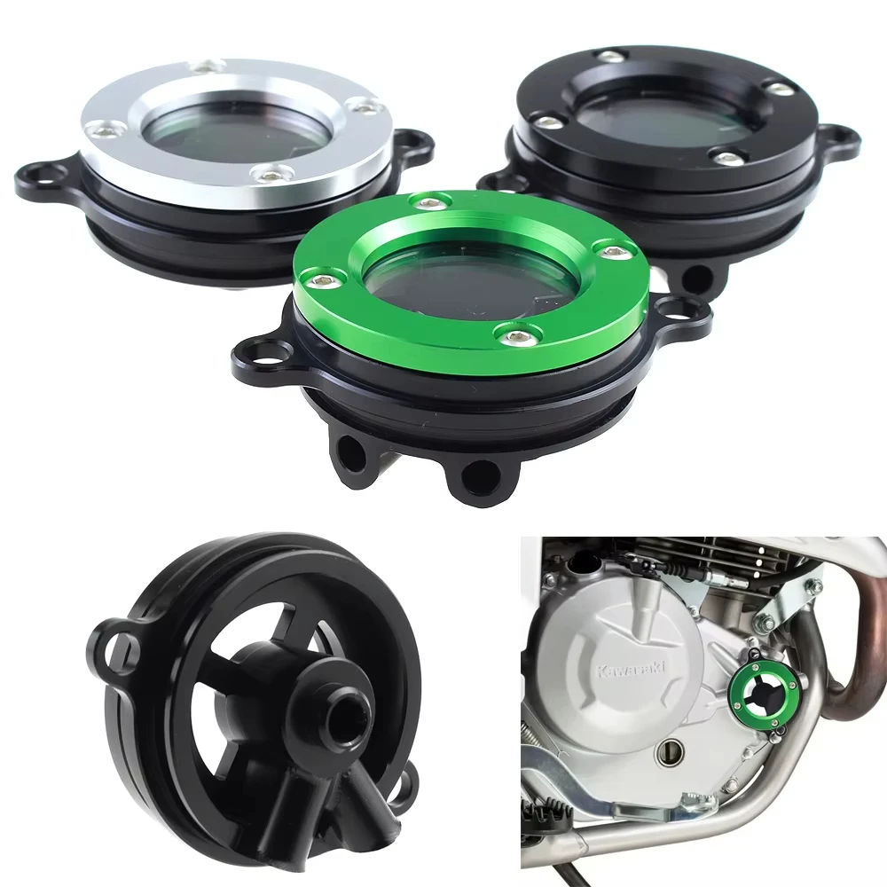 Transparent Engine Oil Filter Cap Cover For Kawasaki KLX230 KLX 230 R 230 RS 2021-2025 Motorcycle Accessories