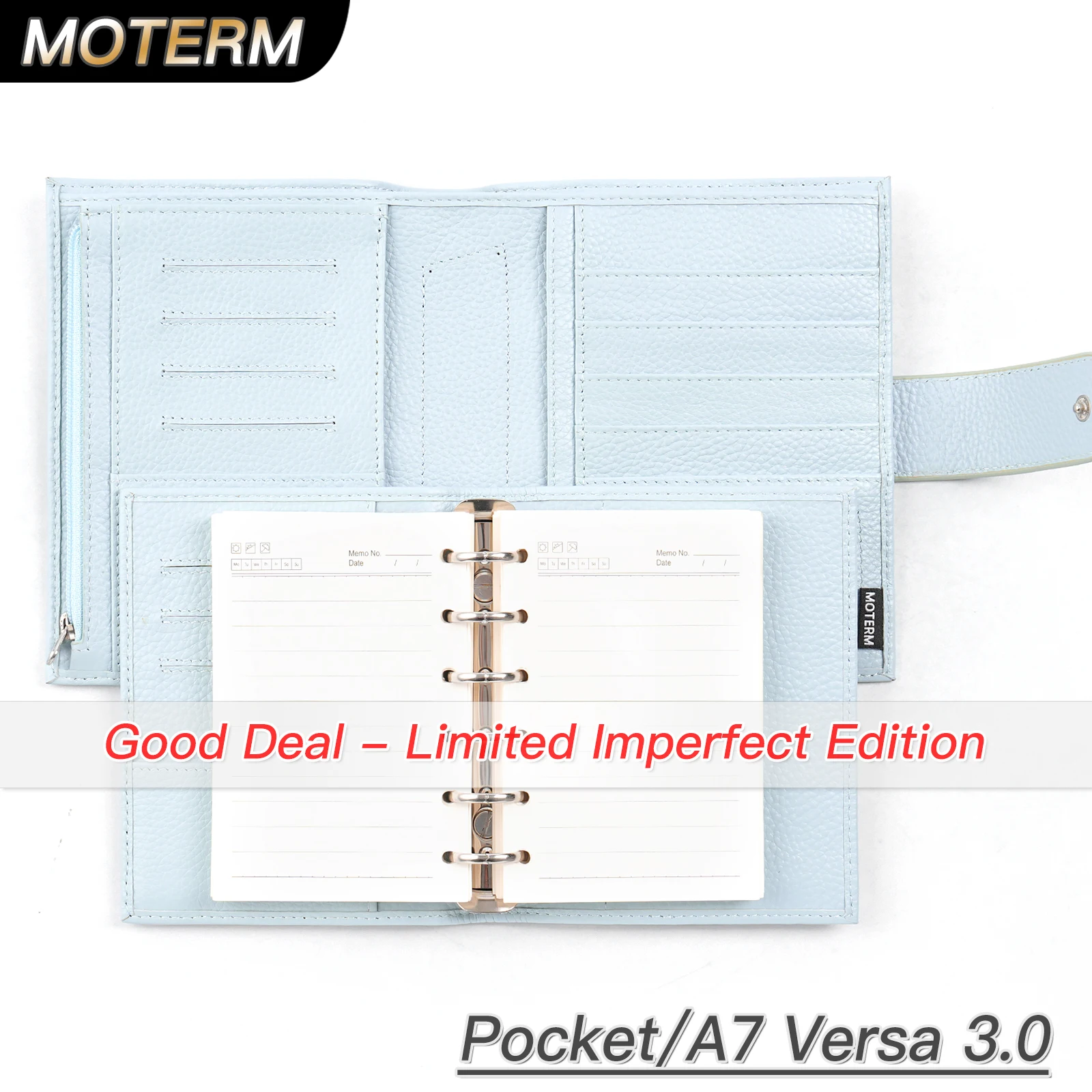 Limited Imperfect Moterm Pocket Versa 3.0 Organizer with 19 MM Rings Planner Wallet Multifunctional Agenda Diary Journal Notepad