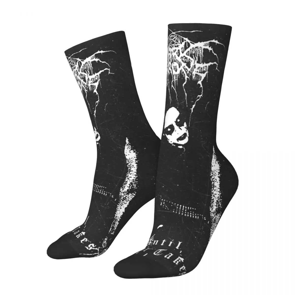 Darkthrone Transilvanian Hunger Socks Men\'s Women\'s Casual Music Band Socks Spring Summer Autumn Winter Middle Tube Socks Gift