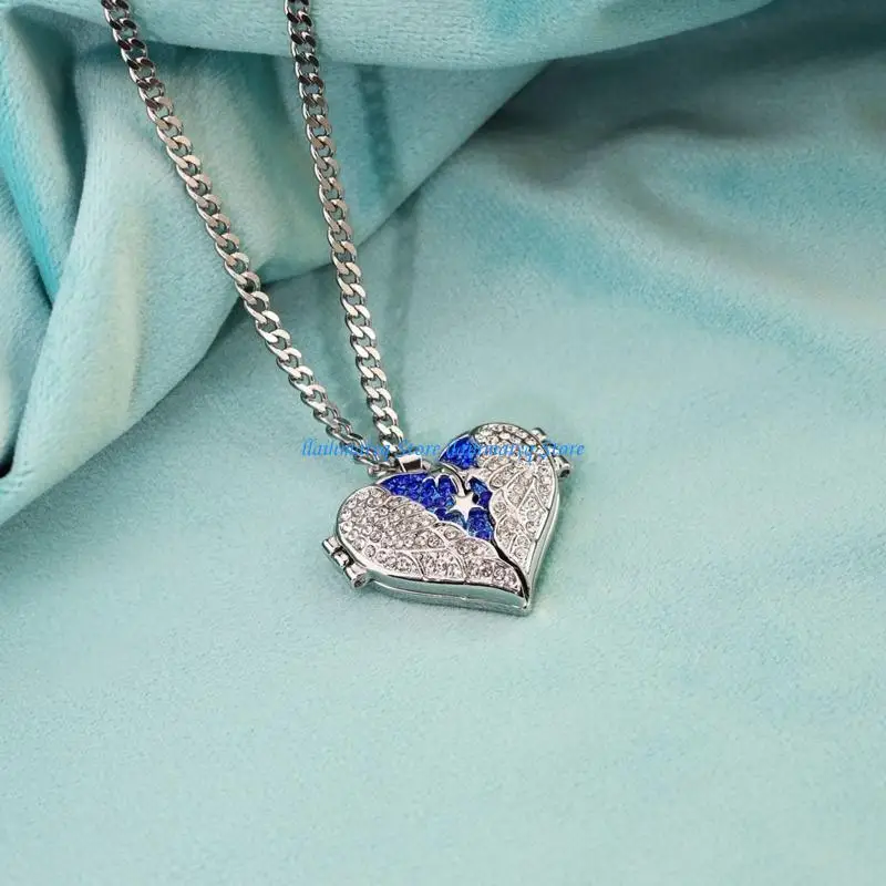 

573B Heart Memorial Locket Jewelry for Women Memorial Necklace