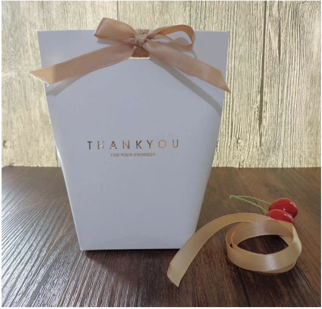 9 PCS Thank You Gift Wrap Boxes Packing Bags(9white), Minimalist Gift Boxes Easter, Decorative Presents Box Bundle for Packing