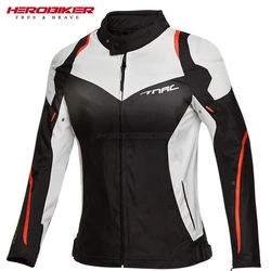 HEROBIKER Women Motorcycle Jacket Waterproof Winter Autumn Motocross Jacket Motorbike Windproof Riding Clothing Protective Gear