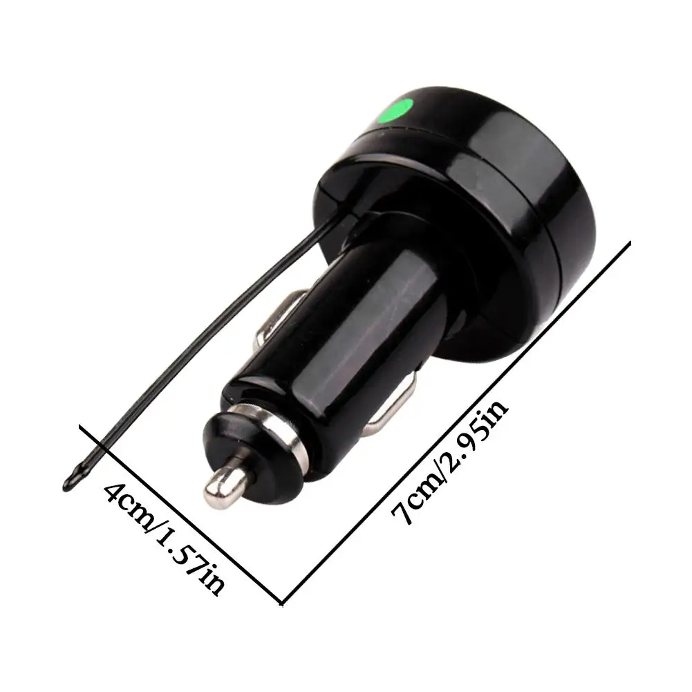 3 In 1 12/24V Car Volt Meter With Digital LED Display USB Charging Charger Temperature Meter Voltmeter Charger Cigarette Lighter