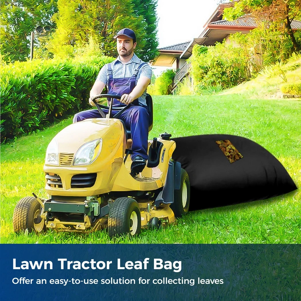 Lawn Tractor Leaf Bag Oxford Cloth Grass Catcher Bag Garden Leaf Collecting Tool Large Capacity Storage Bag For Lawn Mowers