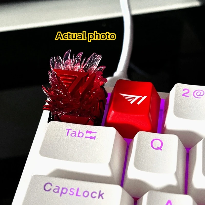 VALORANT Game Peripheral Keycap Handmade Resin LEV T1 Transparent Artisan Keycap Keyboard Decoration for Game Enthusiasts