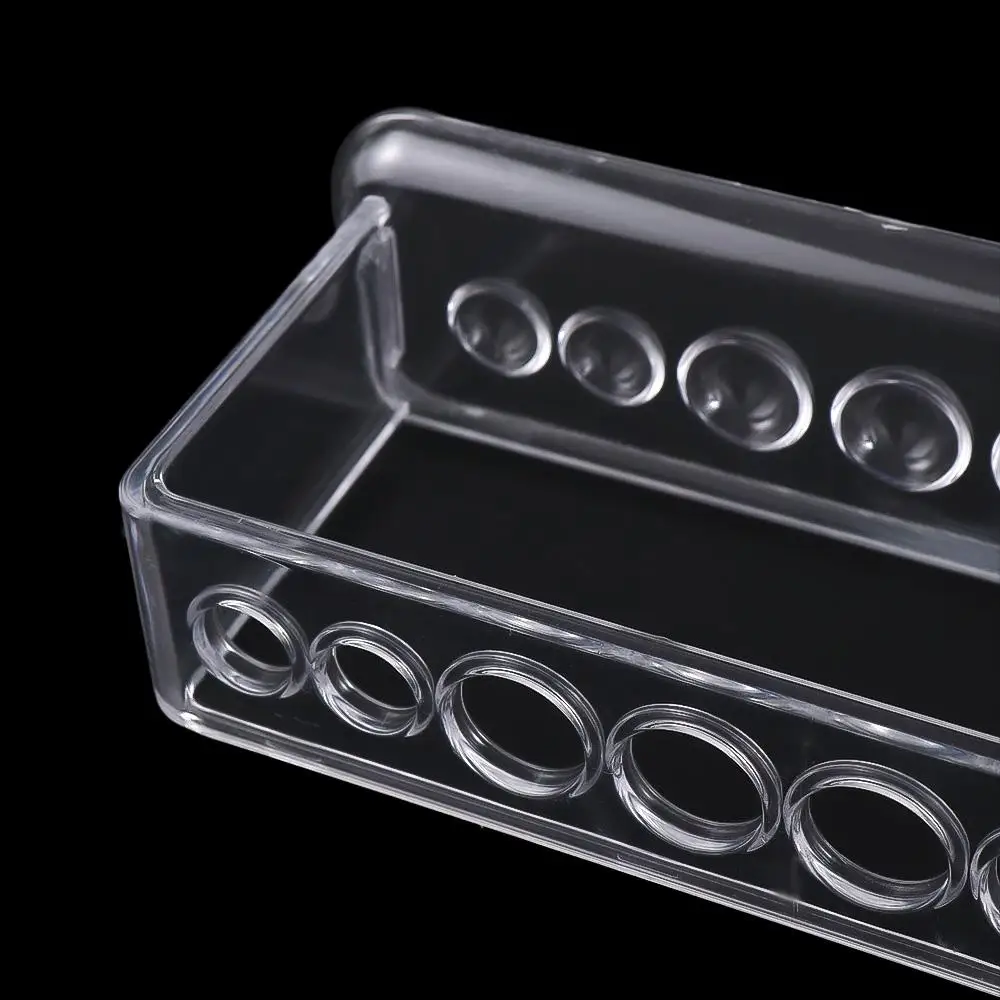 

Experiment School Supply Clear 6 Holes Plastic Transparent Burette Shelf Test Tube Stand Test Tube Rack Test Tube Holder