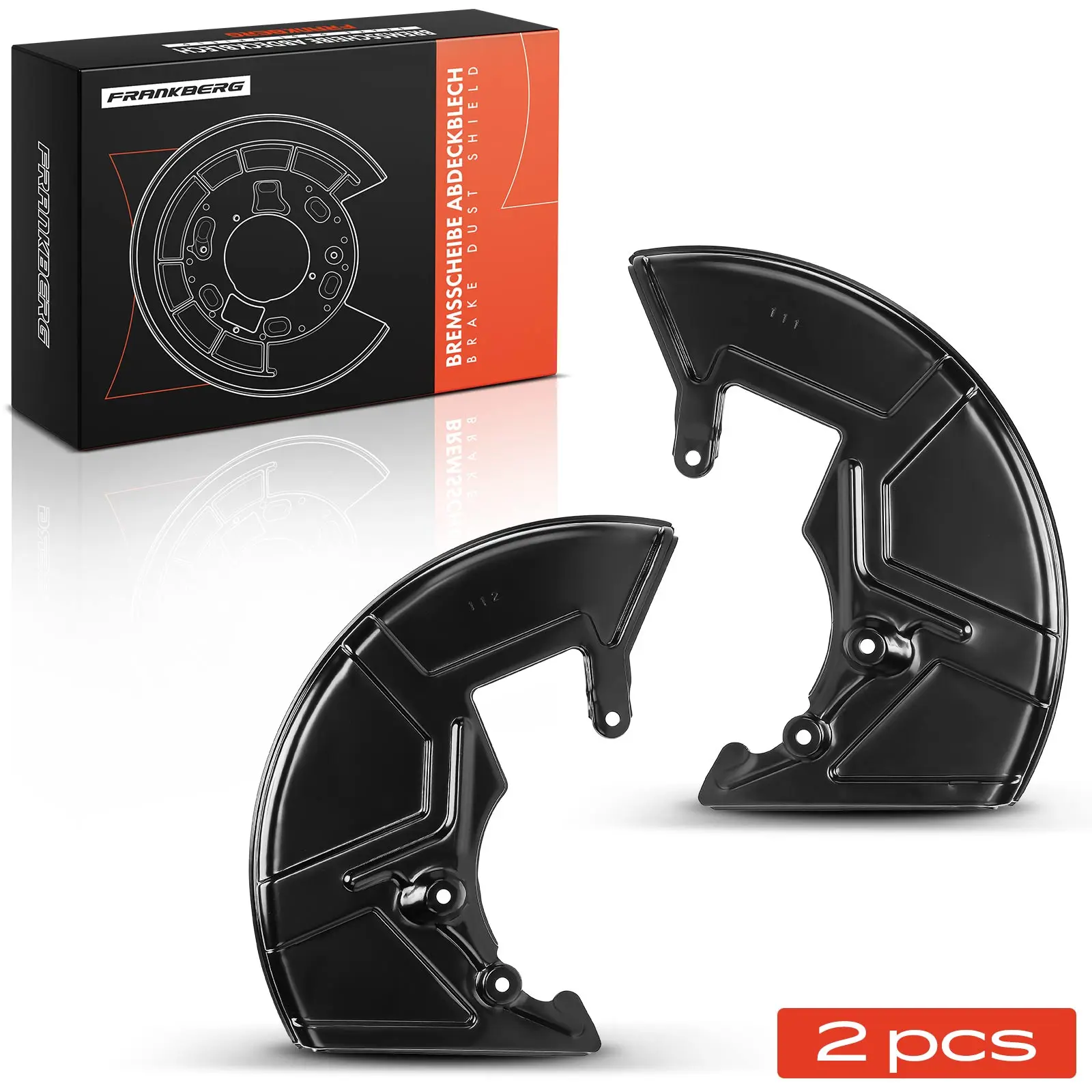Frankberg 2x Anker plaatwerk Remschijf Vooras Beide Zijden Voor VW Golf 1 J1 1J5 Audi TT 8N3 8N9 Seat Leon 11111 1J0615312E 11110