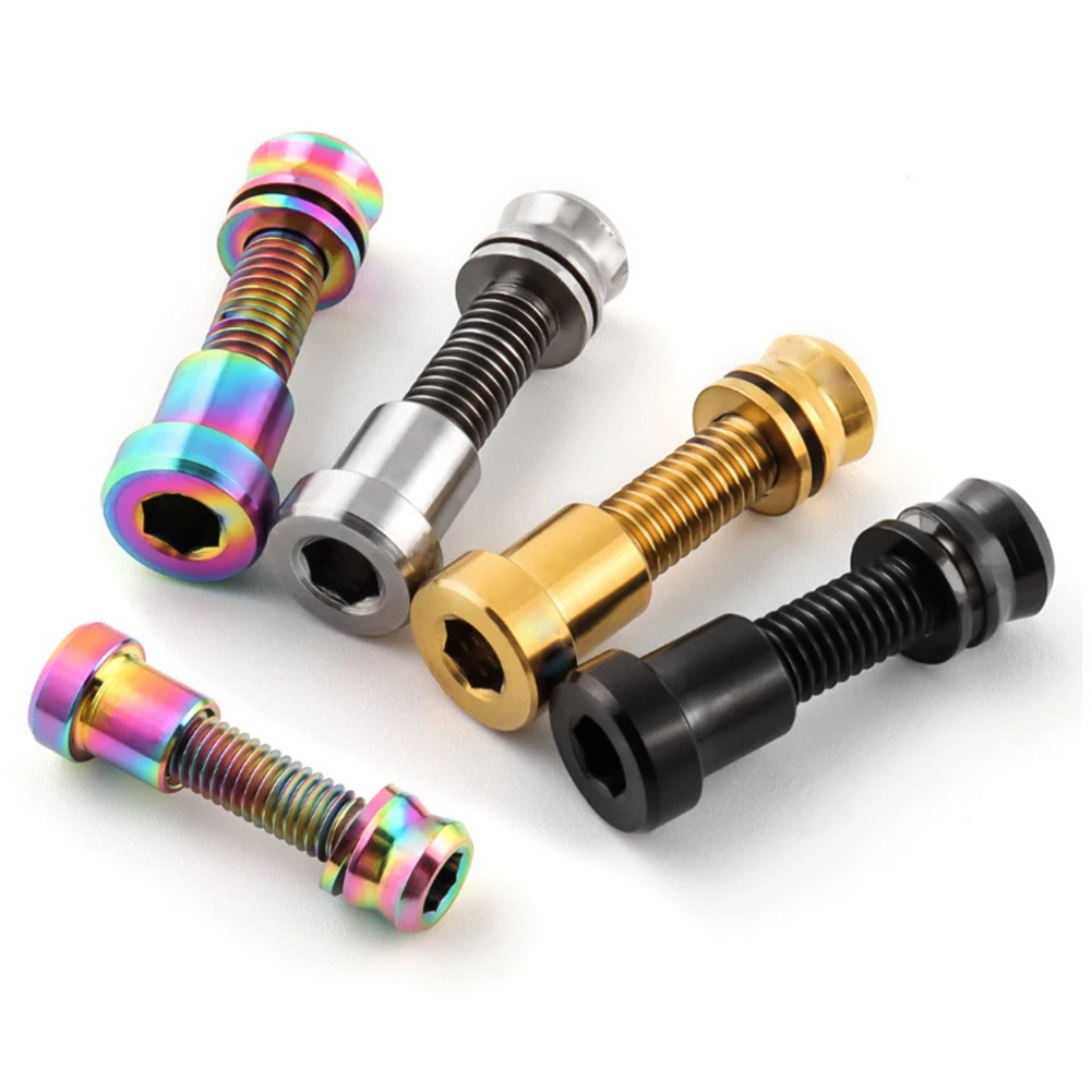 2PCS Bicycle Stem Bicycle Nut Titanium Alloy Stems Bolts M5x17mm M5x19mm For MTB Road BMX Folding Bike Screw Accessories