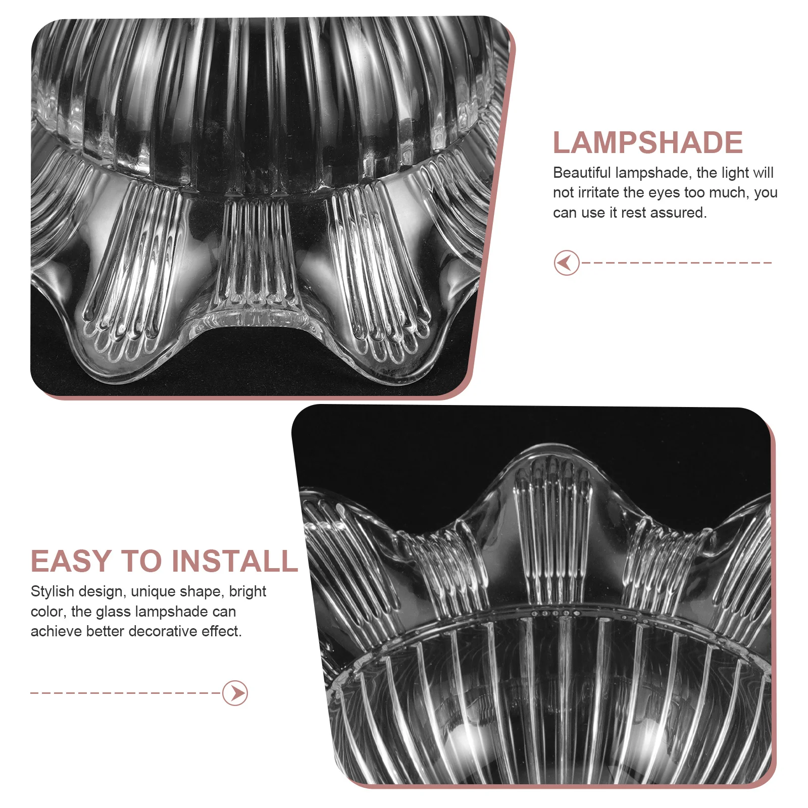 

Chandelier Lampshade Glass Ceiling Light Shade Nordic Style Hanging Lamp Cover Replacement Decorative Lamp for Home