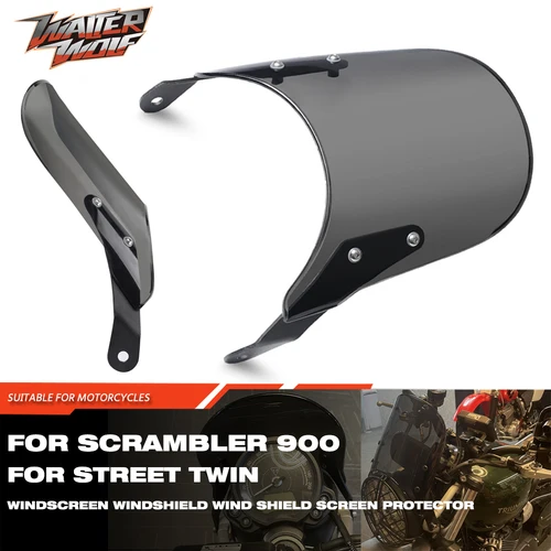 Parabrisas de parabrisas para motocicleta, deflectores de pantalla de viento para Scrambler 900 1200XC/XE Steet Speed Twin Thruxton 1200 1200R