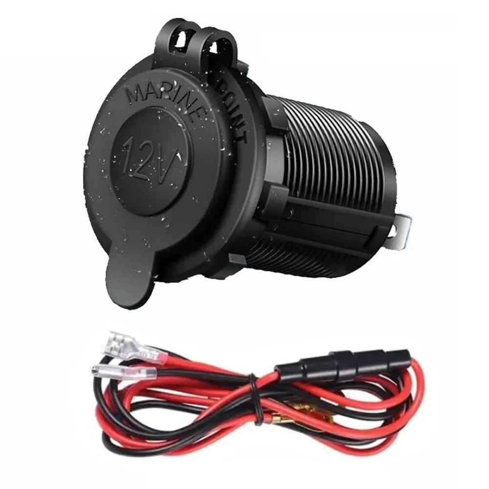 Car Cigarette Lighter Socket 12V 180W Adapte Plug Motorcycles Cigar Jack Multi Socket for Marine Boat Motorcycle Truck RV ATV