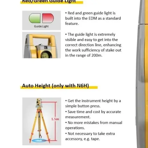 High Precision Single Prism Total Station SOUTH N6/NTS-362R10U 2'' Accuracy and 5000 Meters Detection Price