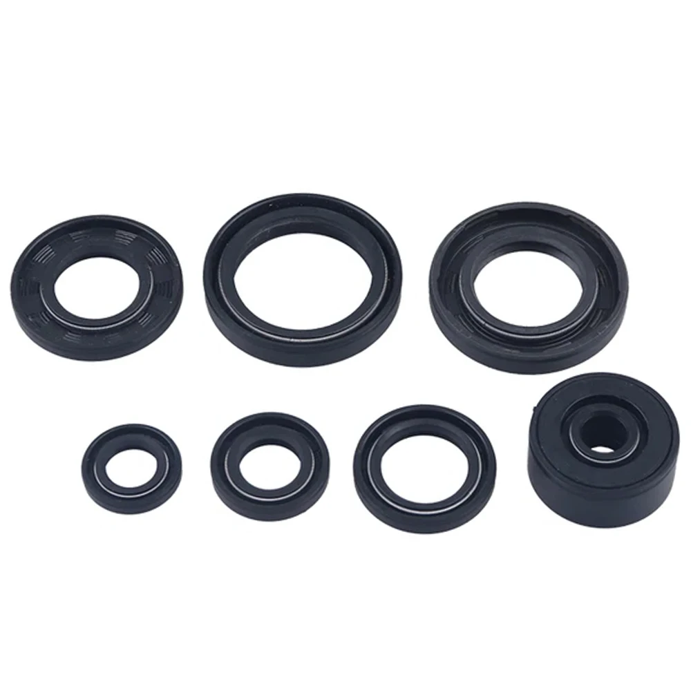 7pcs Rubber Engine Oil Seal Kit for Yamaha DT125E DT125 1989-1996