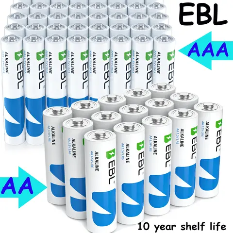 EBL AAA, AA Alkaline Batteries 1.5V ,Ultra Long Lasting ,10 Year Shelf Life