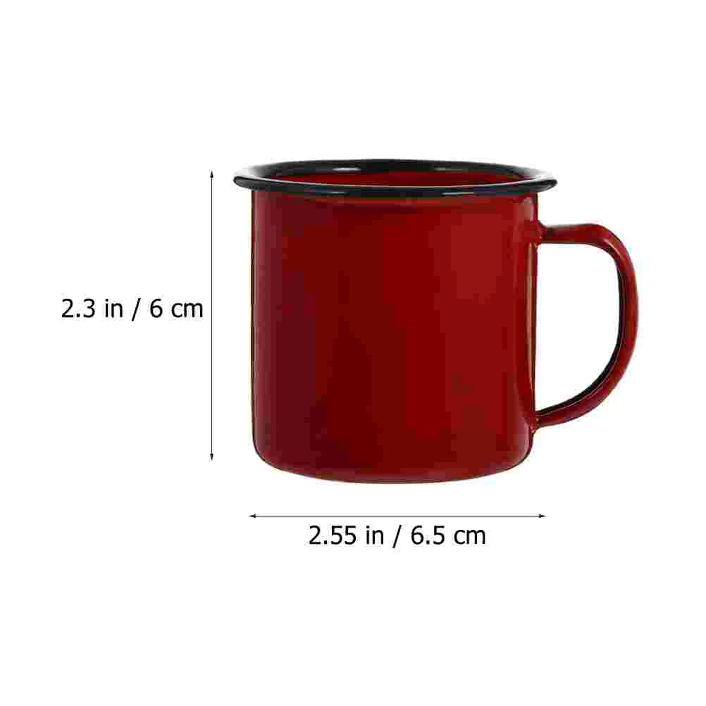 2 Pcs Vintage Shot Glass Coffee Cups for Restaurants Multi-function Milk Mug Backpack Supply Portable Iron