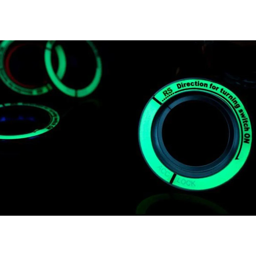 

Car Cover Ring Luminous Decal Sticker Switch Decorative Stickers Ignition Key Hole