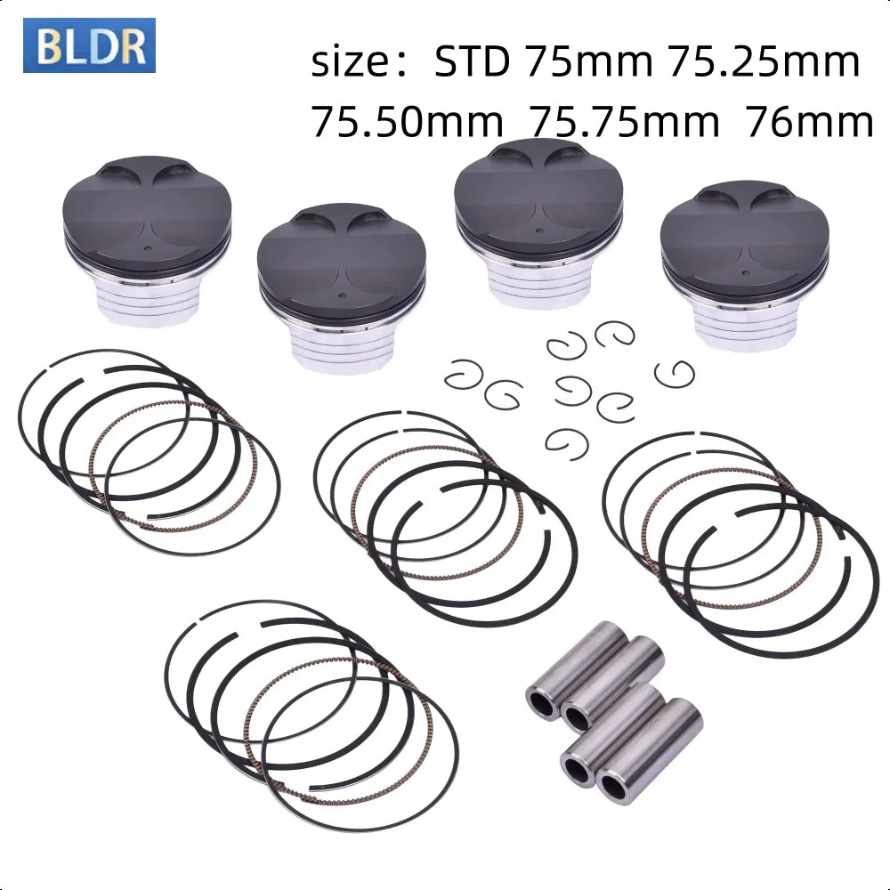 

75mm-76mm For Honda CBR954 MV9 CBR1000 2004-2007 CBR 1000 954 STD +25 +50 +75 Pin 17mm Motorcycle Piston Rings Kit