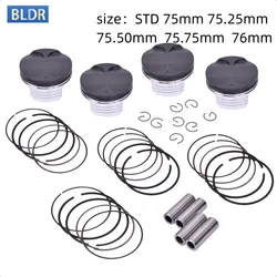 75mm-76mm For Honda CBR954 MV9 CBR1000 2004-2007 CBR 1000 954 STD +25 +50 +75  Pin 17mm Motorcycle Piston Rings Kit