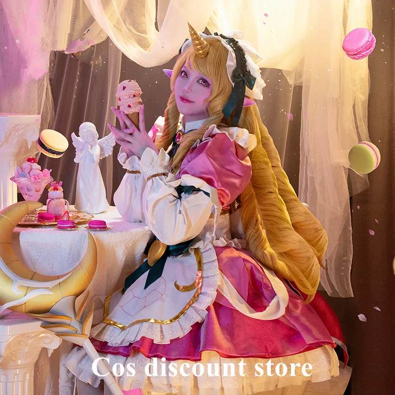 Soraka Cosplay Costume Game LOL Coffee Sweetheart Women Girls Cos Dress Costume Halloween Comic-con Party Suit Full Set In StocK