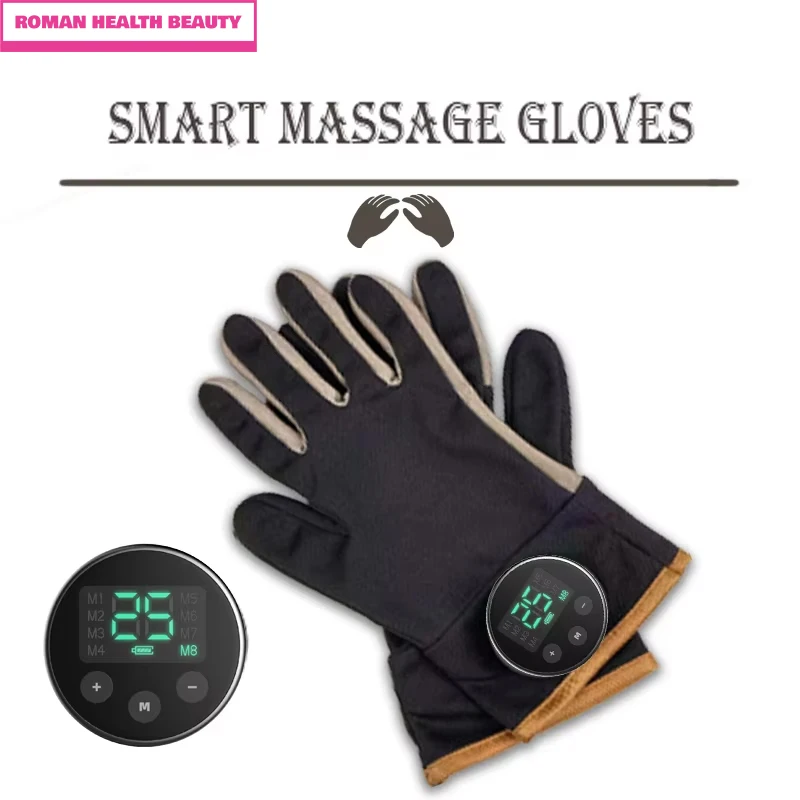 One Pair EMS Electric Massage Gloves Electroacupuncture Stimulation Conductive Therapy Gloves for Hand Massager Beauty Treatment