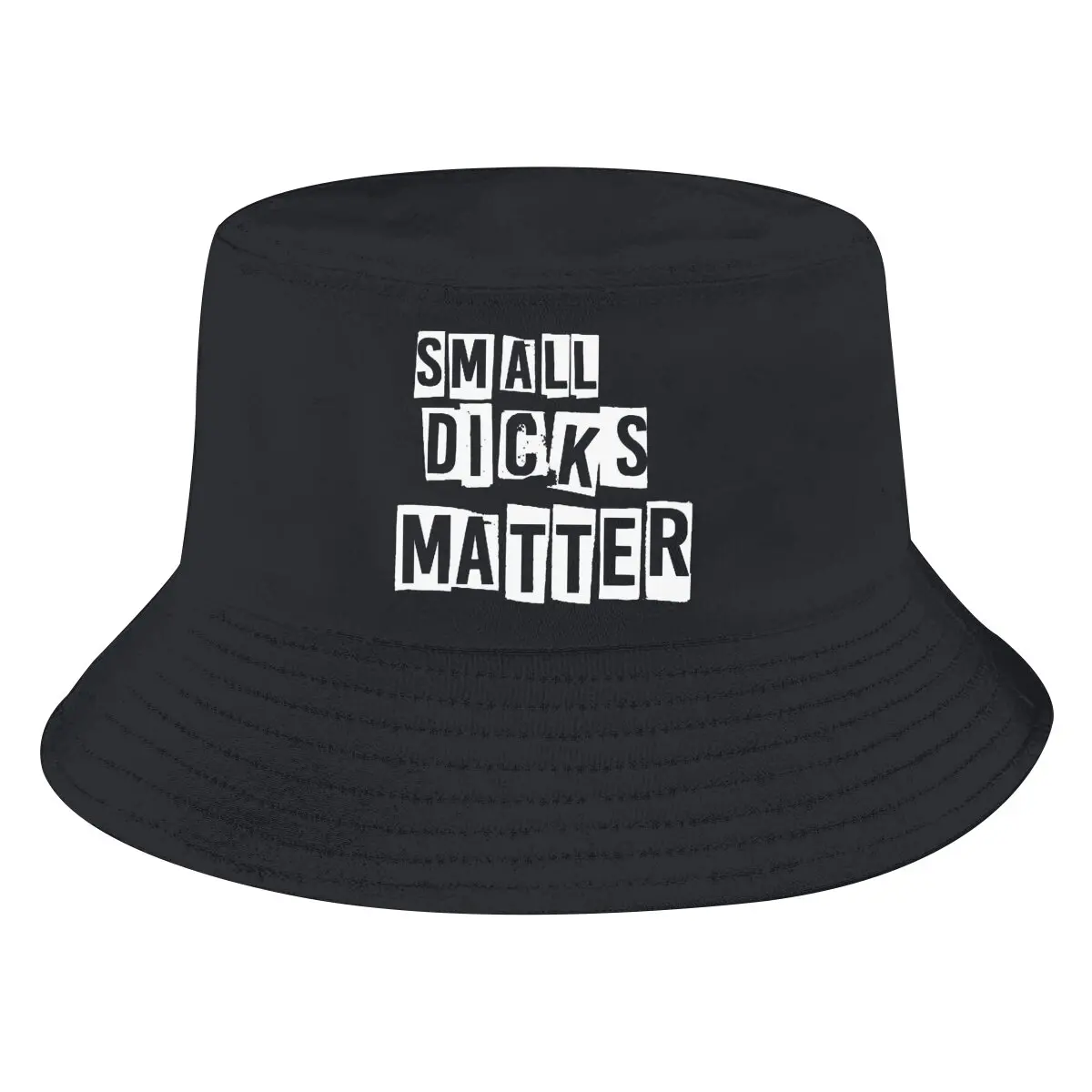 

Small Dicks Matter with Distressed Effect funny saying Unisex bob Bucket Hats Men And Women Outdoor sports cap Creative Gift